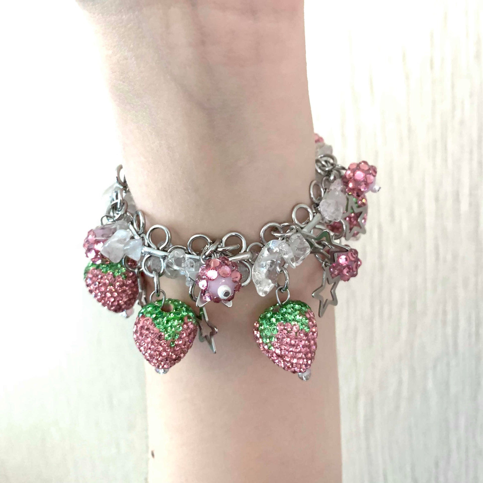 Diamond Strawberry Crystal Bracelet