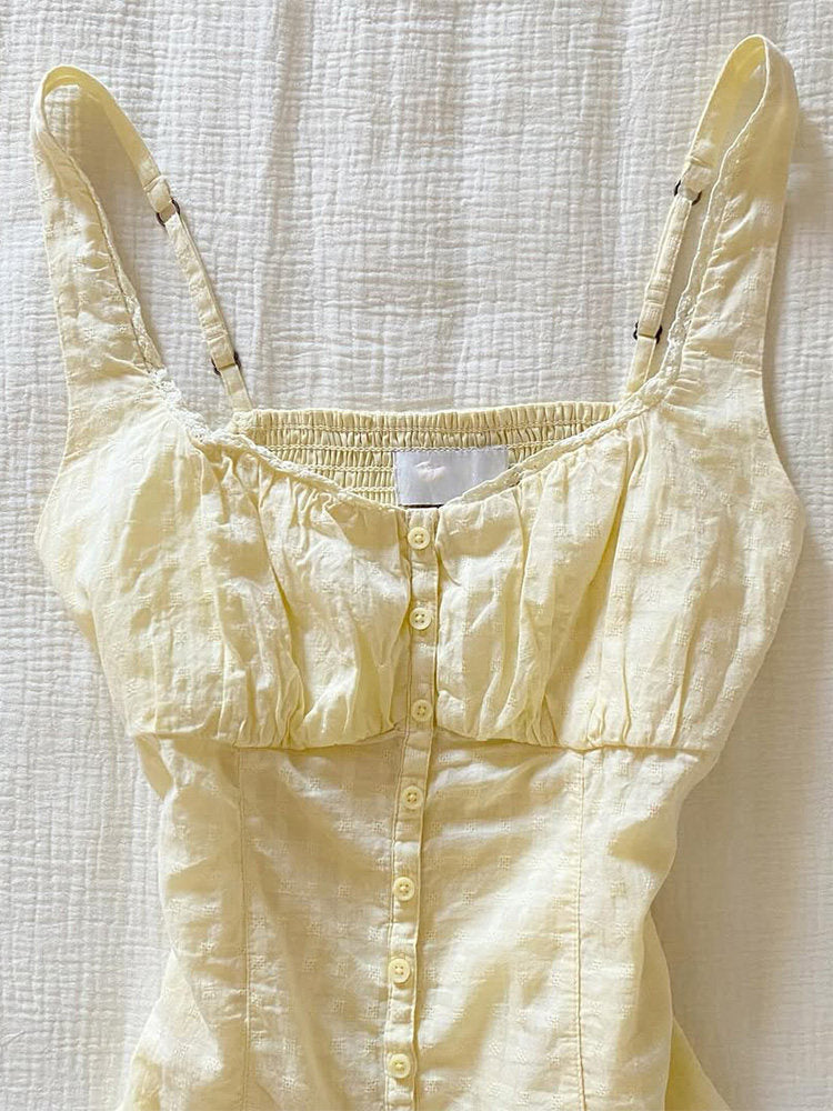 yellow vintage tank top
