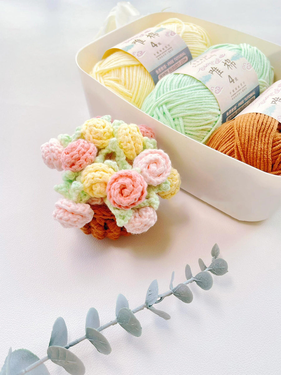 diy wool spring daisy coaster material package