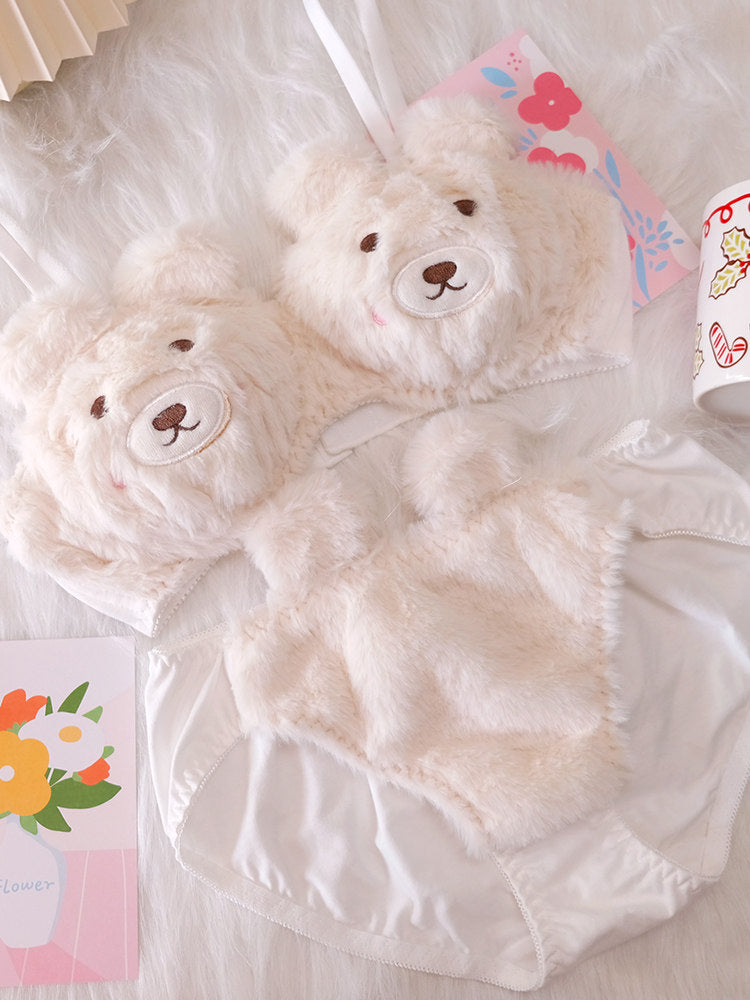 fur bear kawaii lingerie
