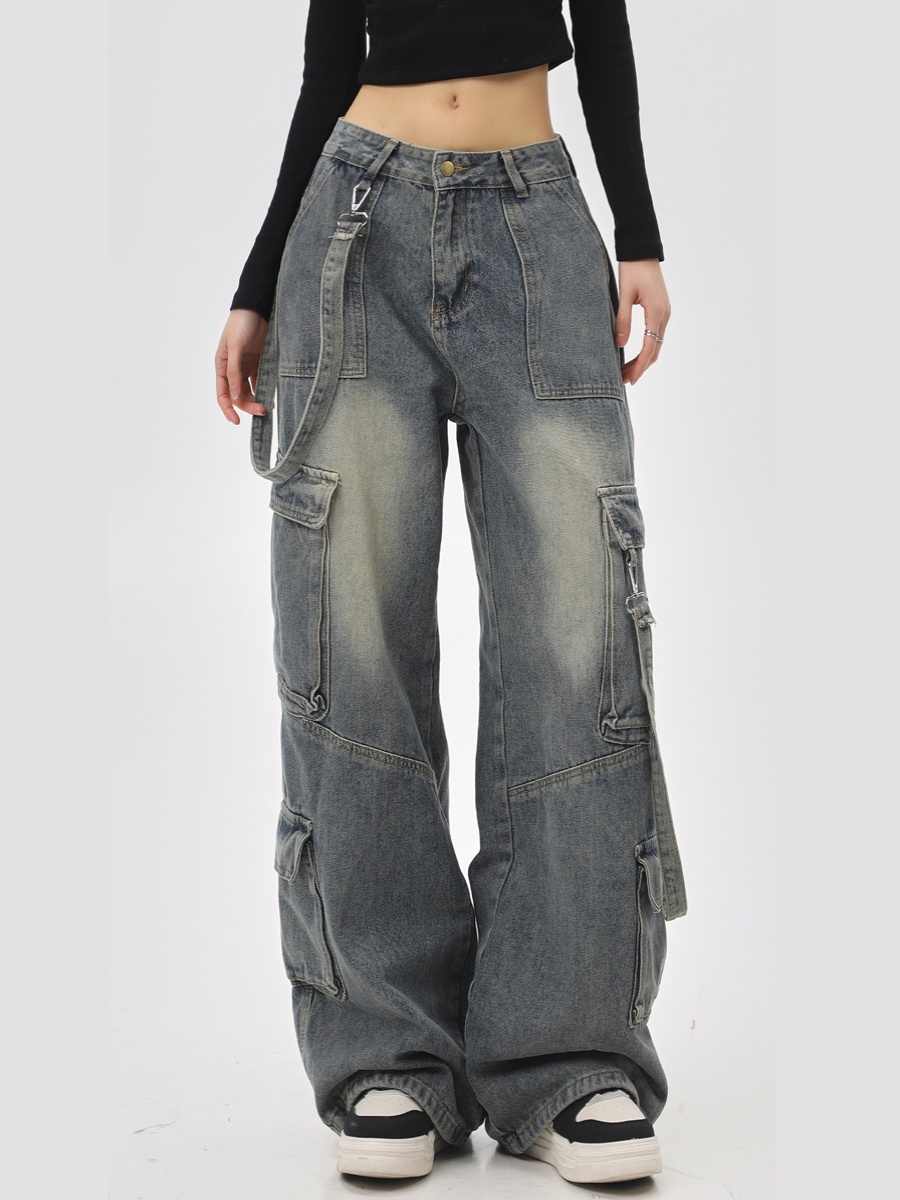 Y2K Street Workwear Straight Leg Jeans