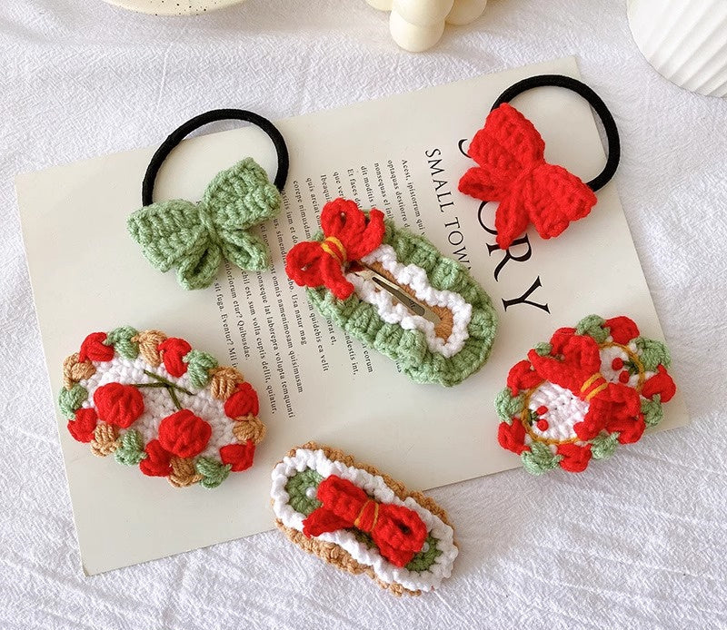 Christmas diy woolen hairpin