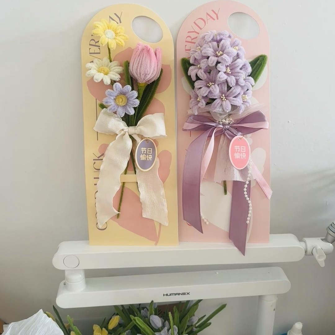 diy twisting flowers stick card