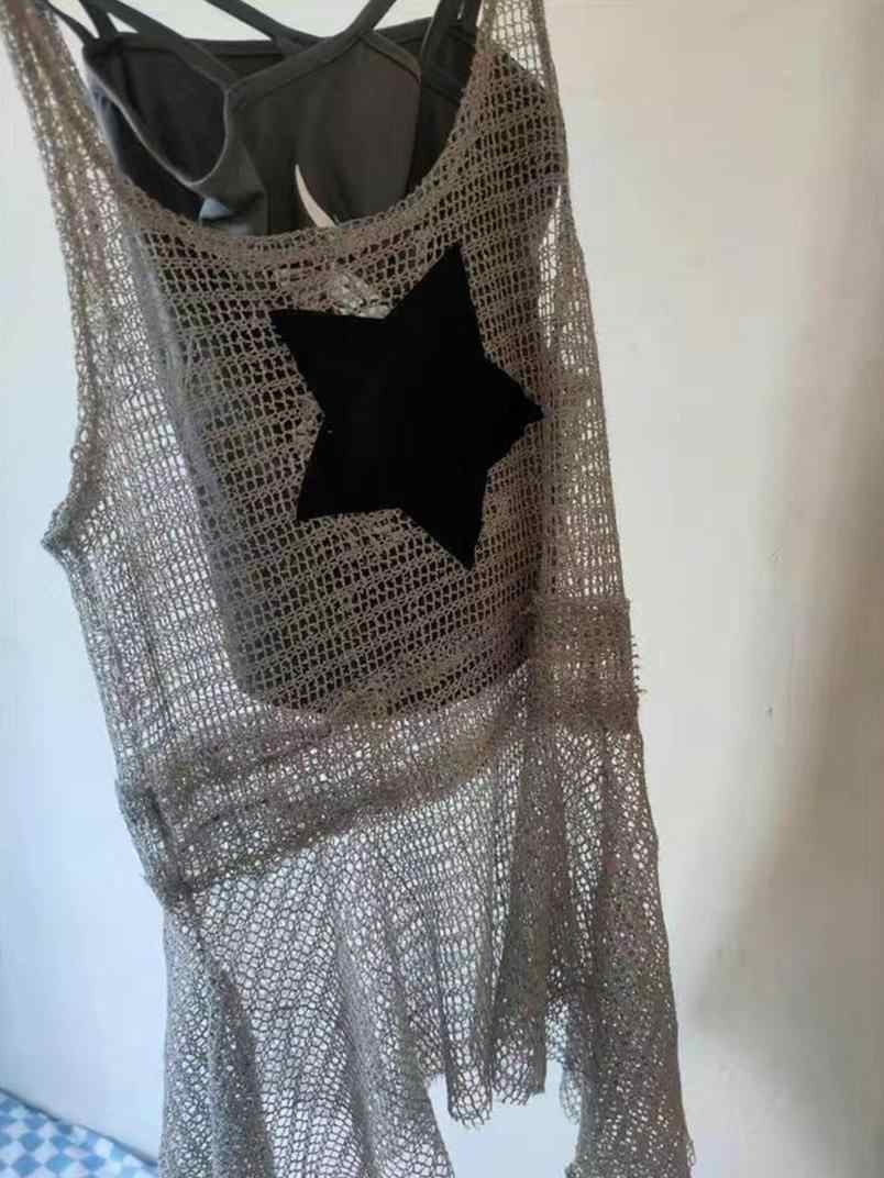Y2K Star Mesh Two-piece Set
