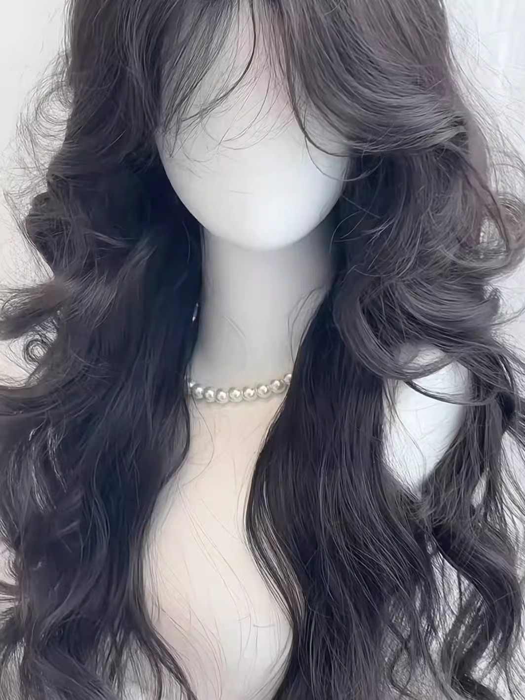 French Black Fluffy Wig