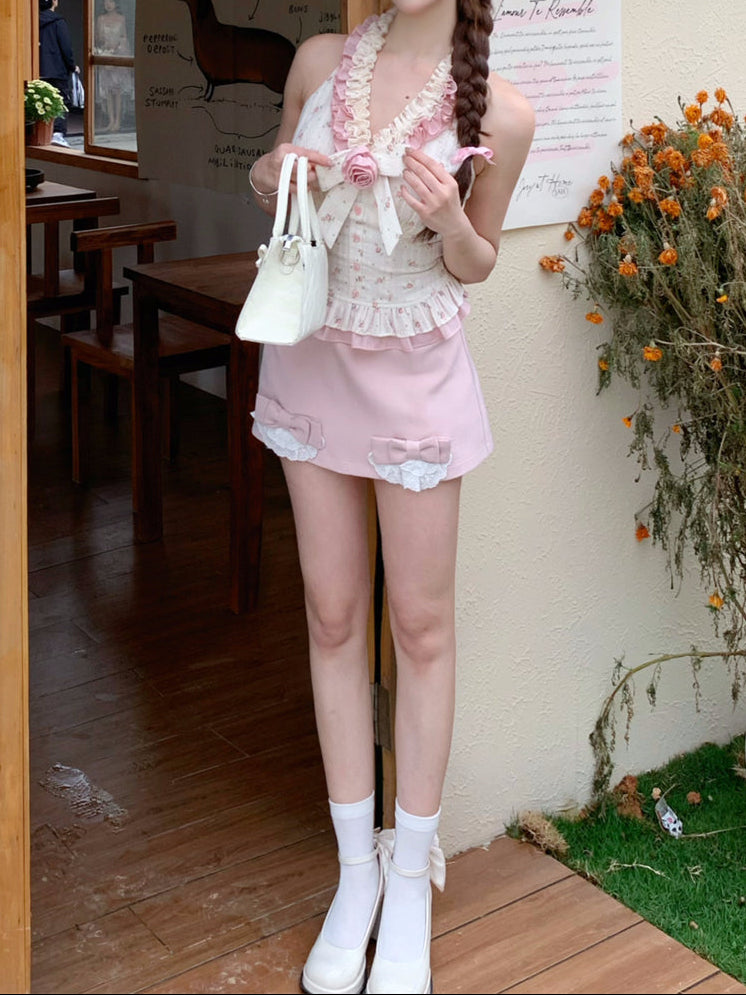 floral coquette tank top