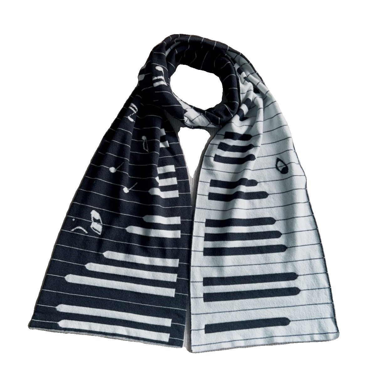 Piano keys scarf