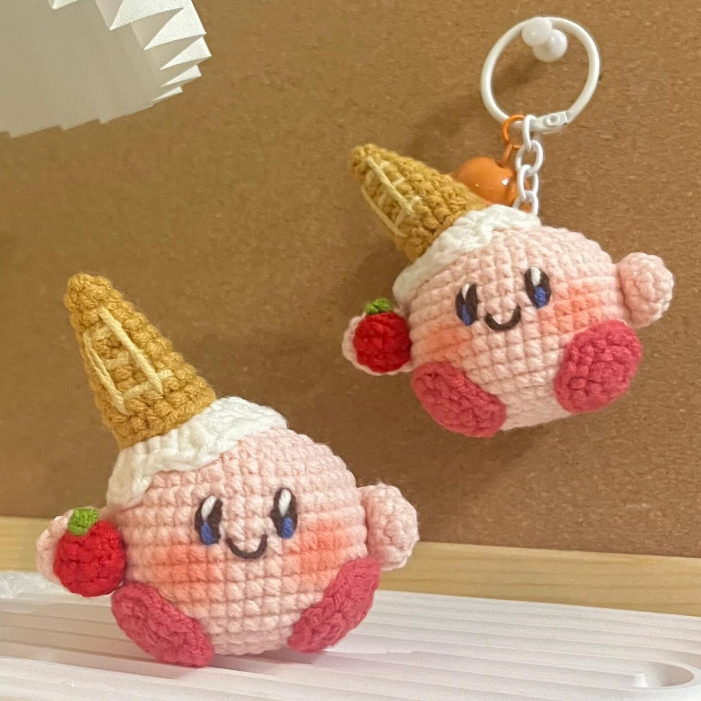 Cute keychain doll wool diy