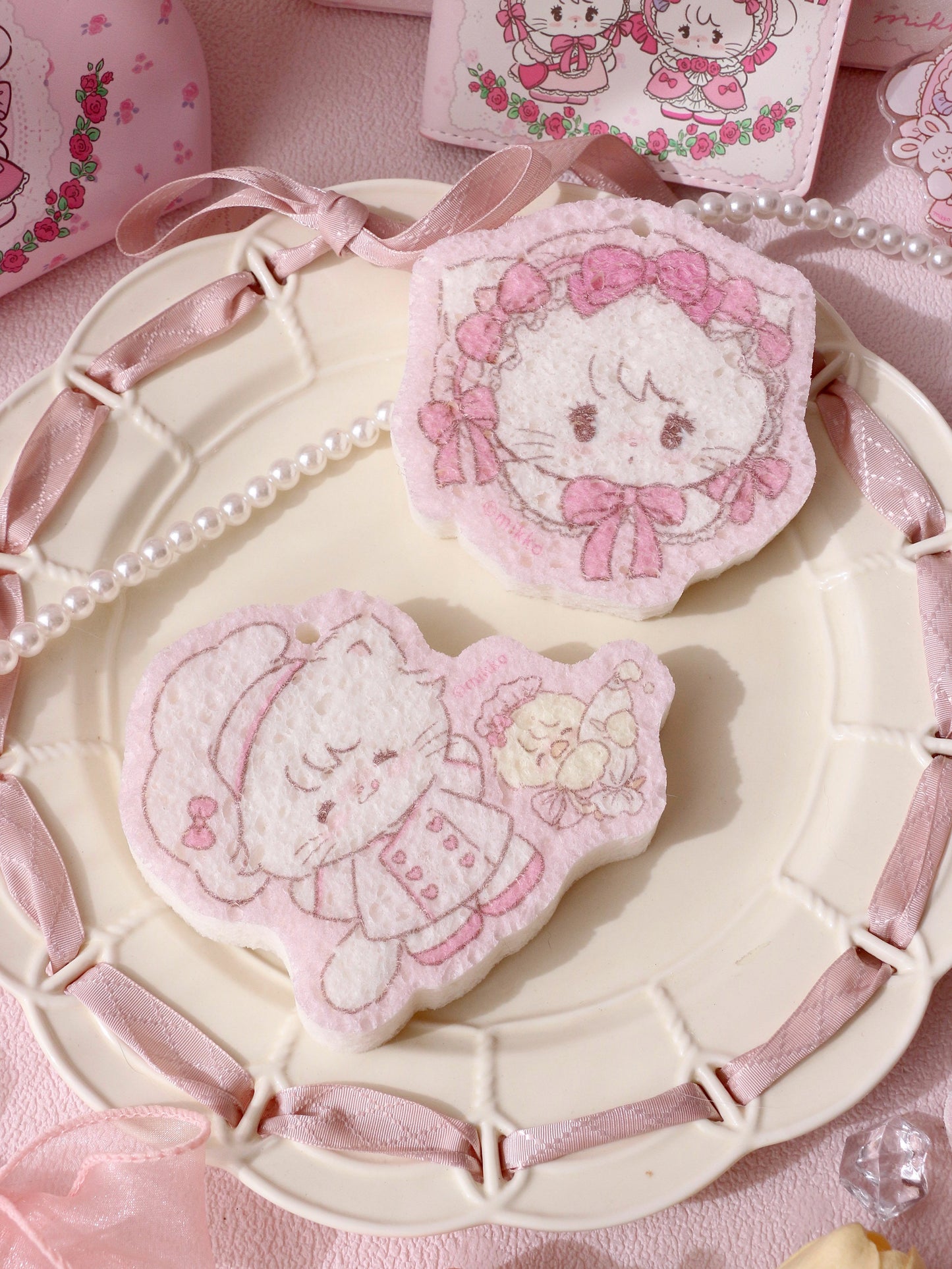 kawaii compressed wood pulp cotton