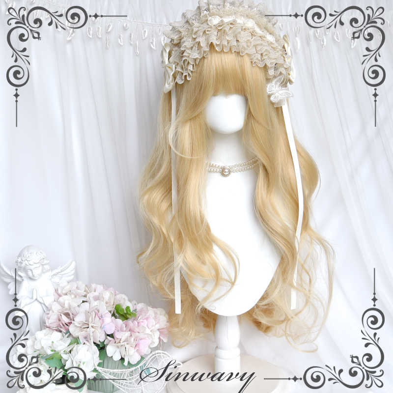 Blonde Long Curly Platinum Wig