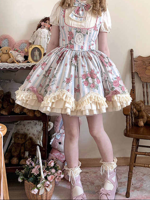 Rose Floral Lolita Princess Dress