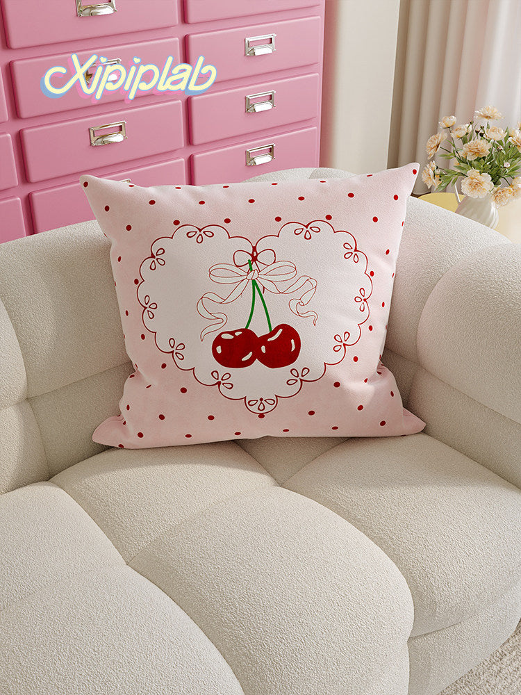 Cherry cream style pillow