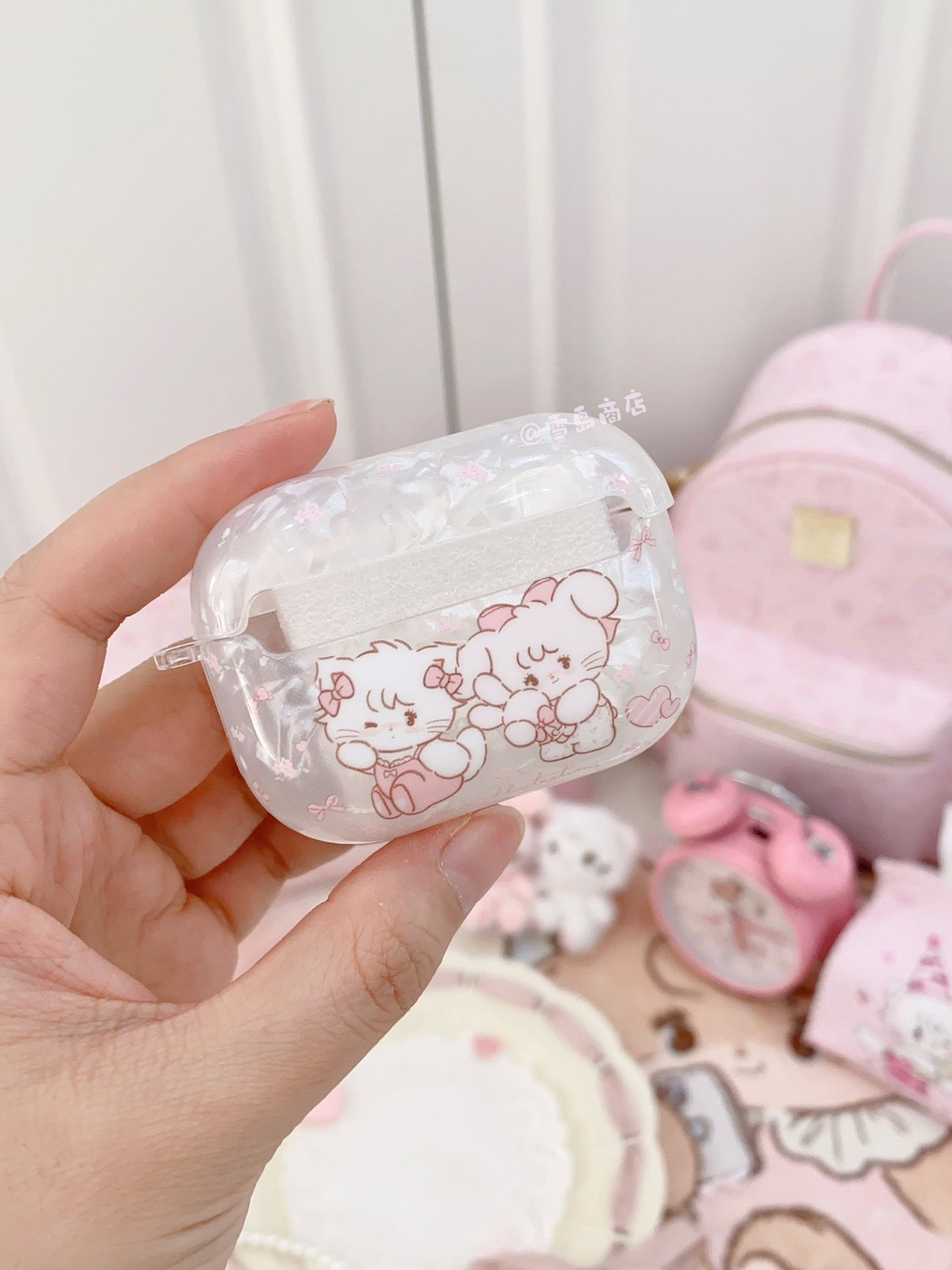 kawaii pink airpods case