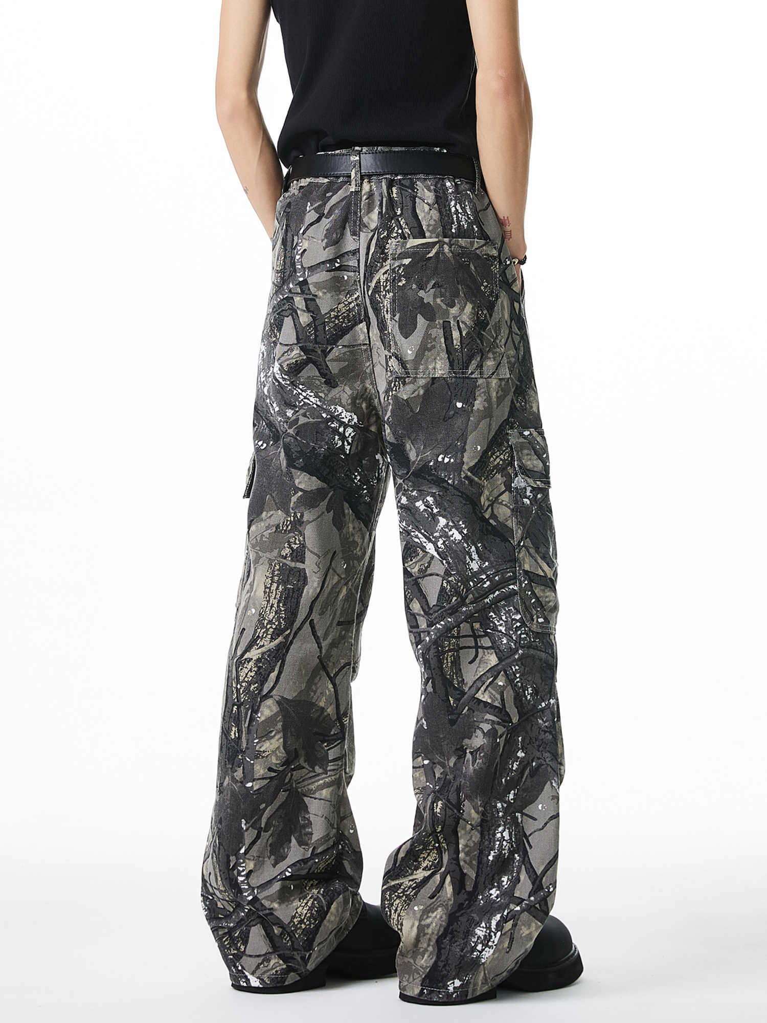 Camouflage Street Straight Pants