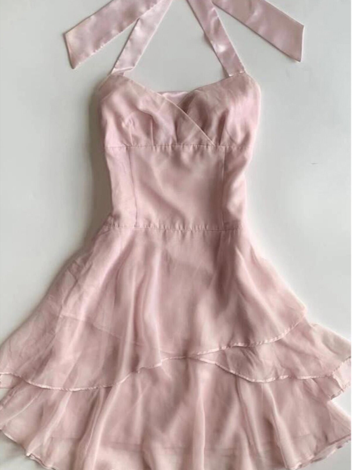 coquette pink mesh dress