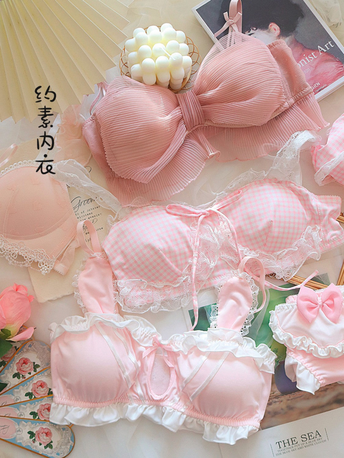 girly pink kawaii lingerie