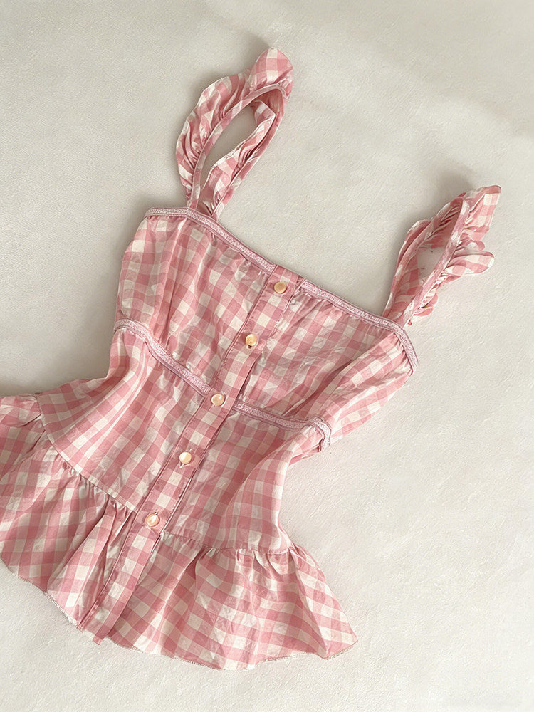 retro plaid tank top