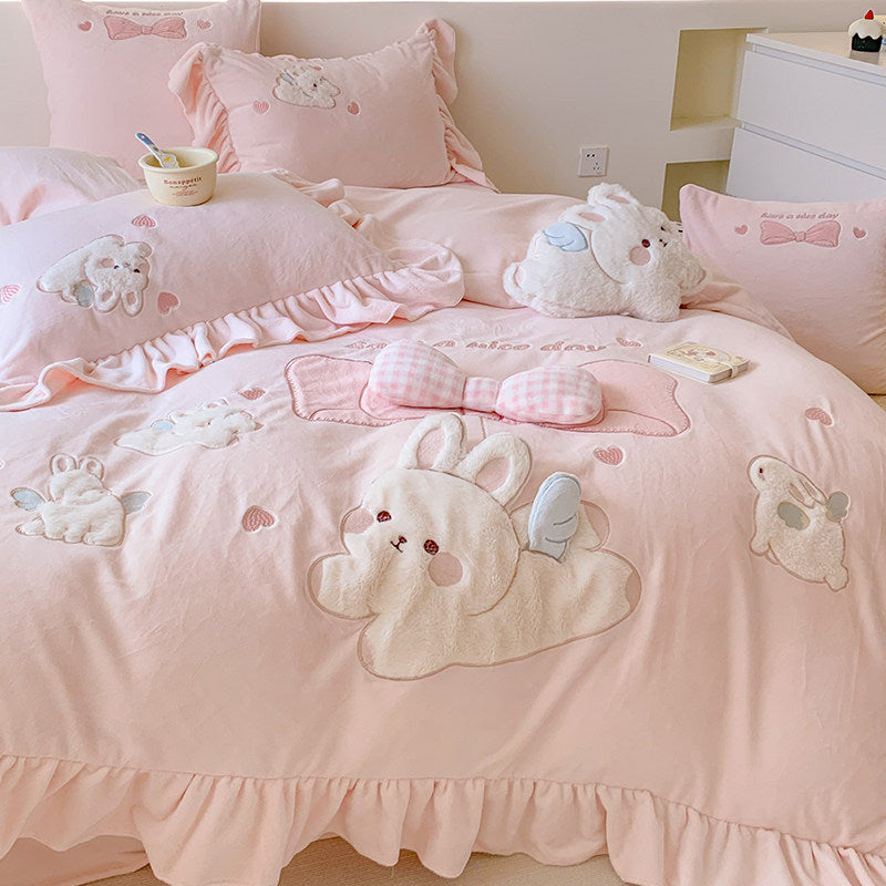 Cute girly bed sheet set of four