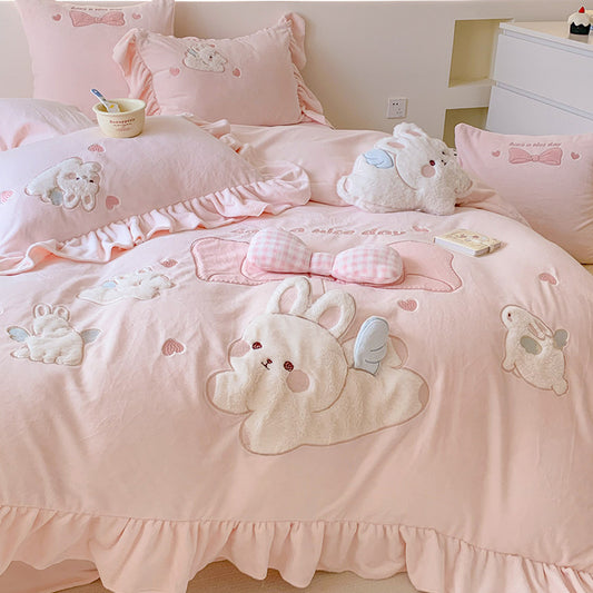 Cute girly bed sheet set of four