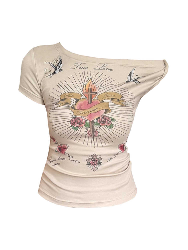 Retro Love Printed T-shirt