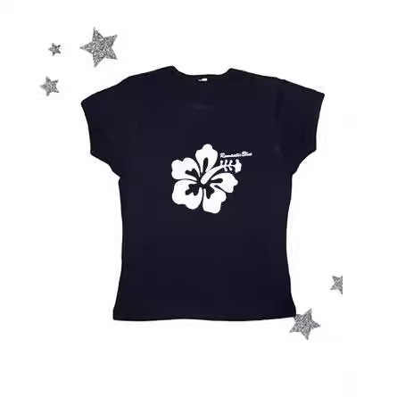 Flower Print Casual Crop Top