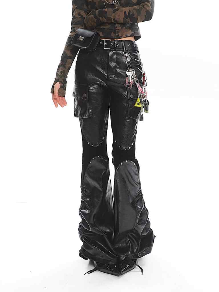 Grunge Punk Leather Pants