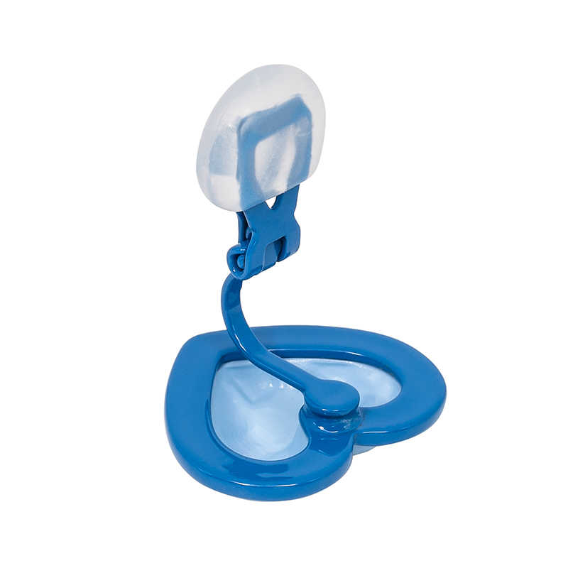 Y2K Blue Checkerboard Heart Ear Clips