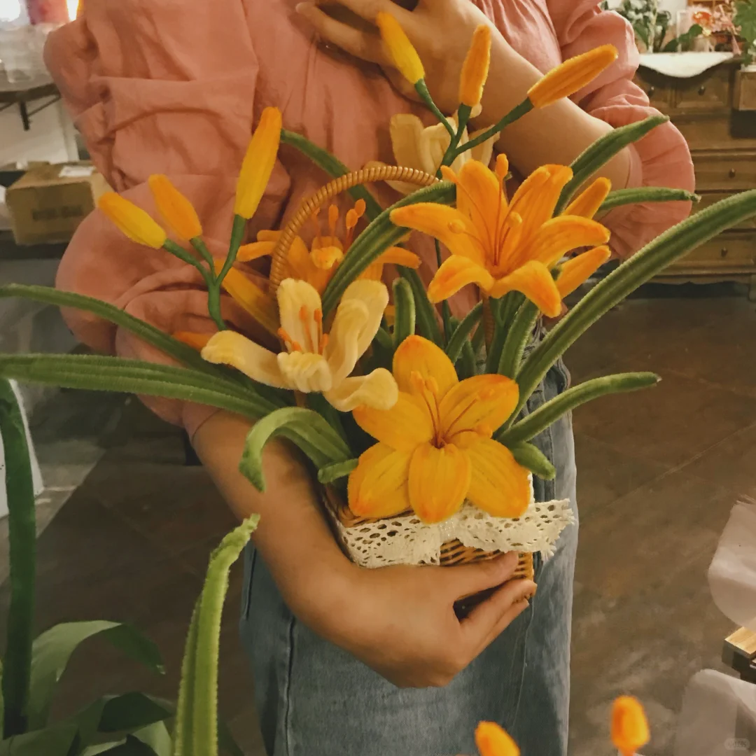 Diy Twist stick flower basket