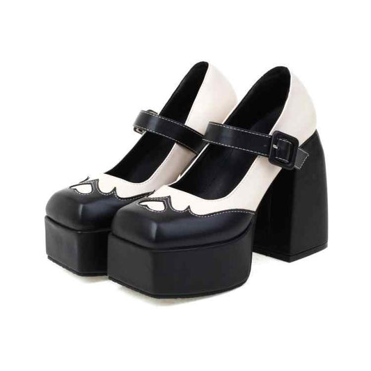 Preppy Thick-soled Platform Mary Jane