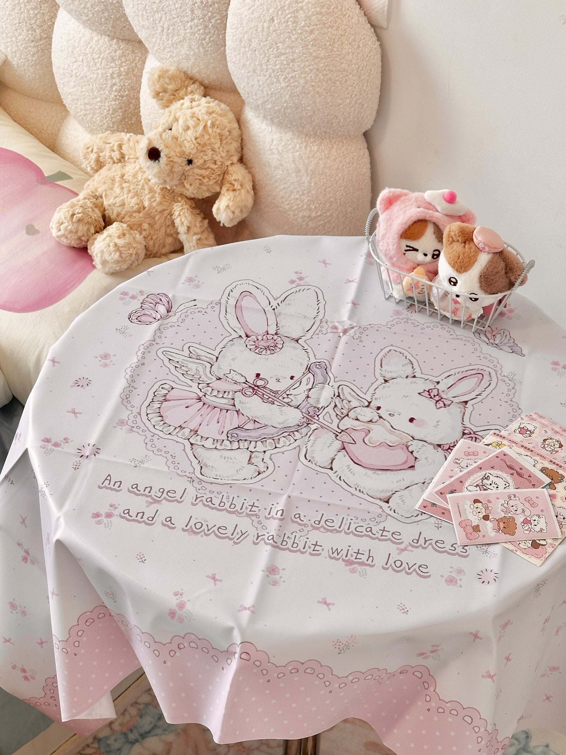 kawaii waterproof and oil-proof tablecloth