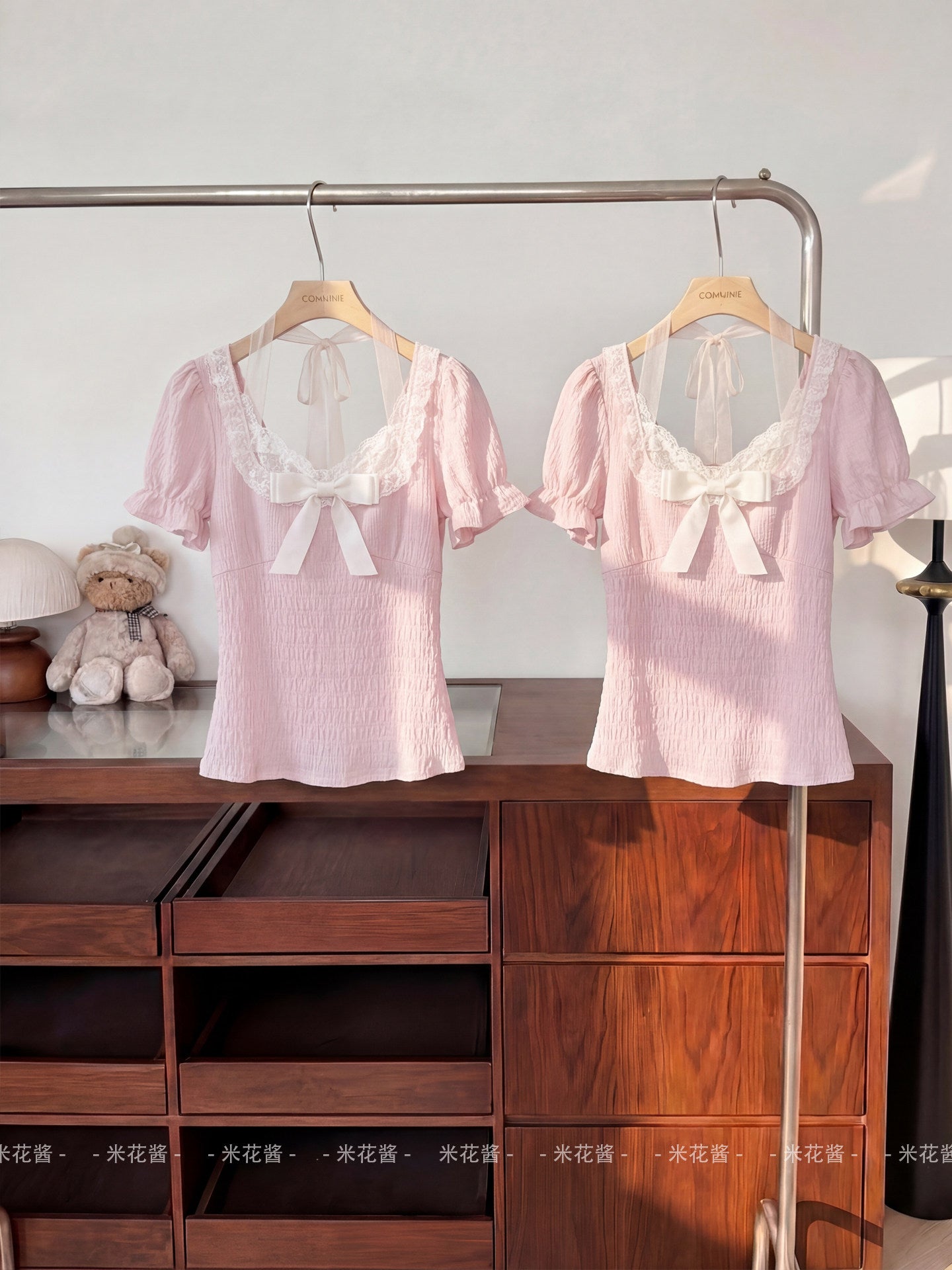 pink coquette bow shirt