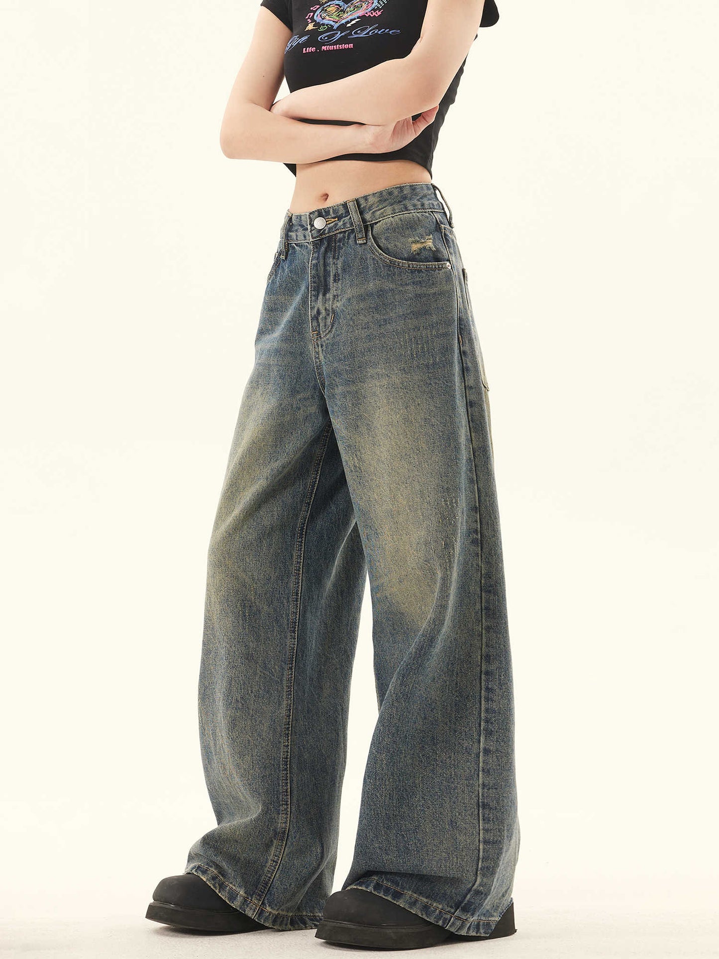 Y2K Retro Distressed Baggy Jeans