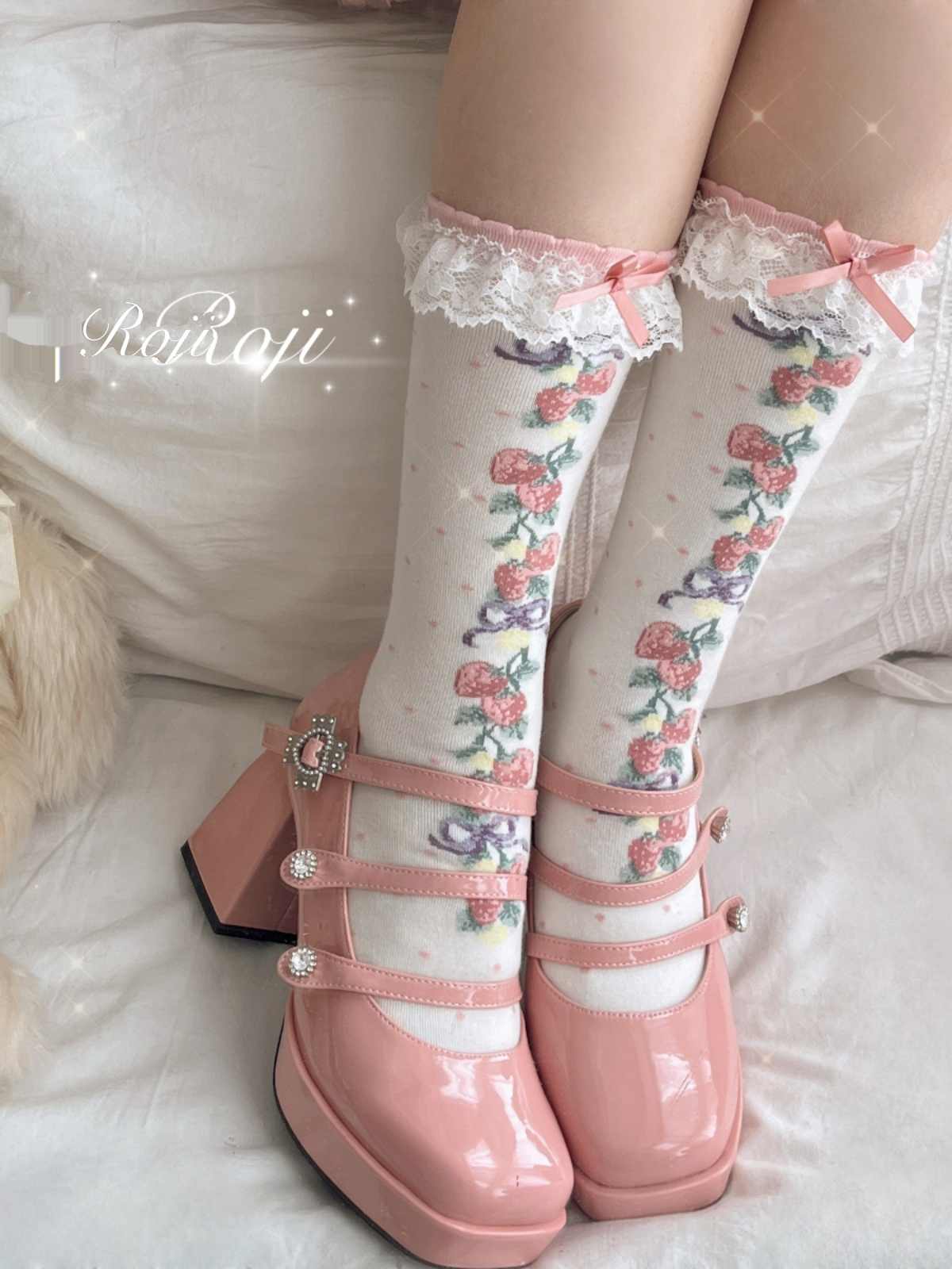 Strawberry Lolita Socks