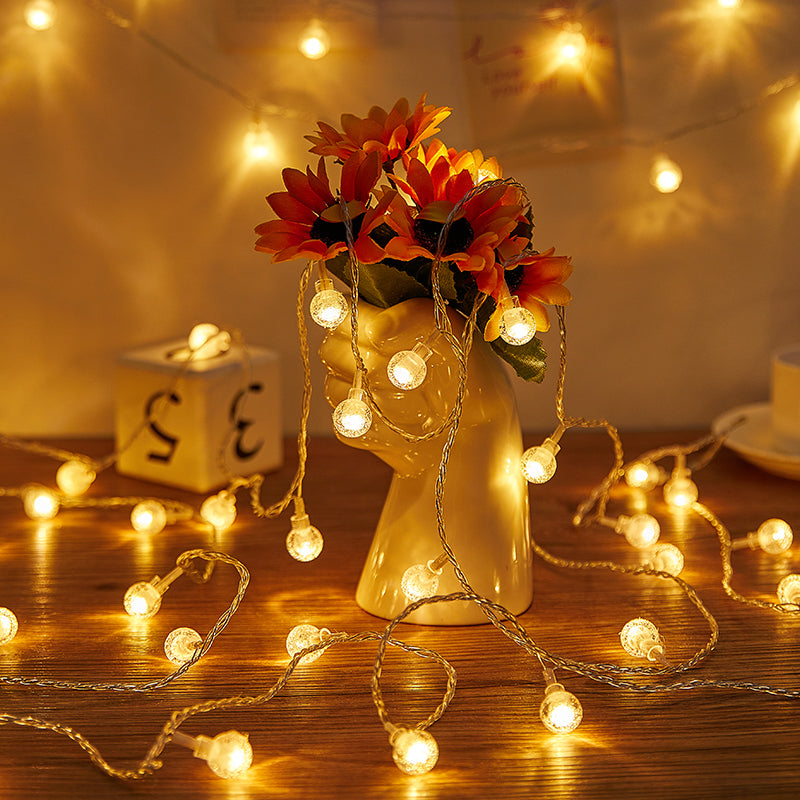 Outdoor camping atmosphere string lights