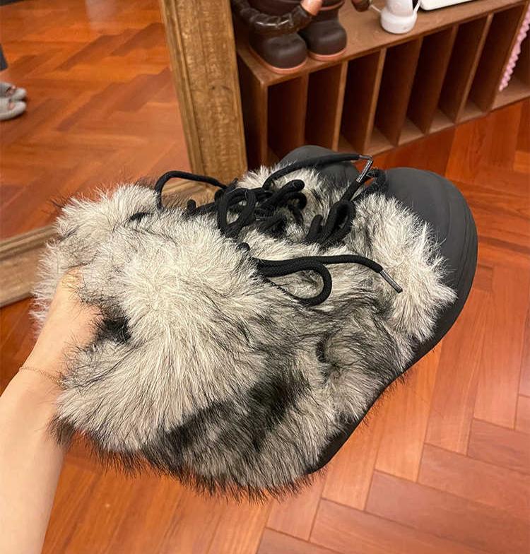 Grunge Furry Snow Shoes