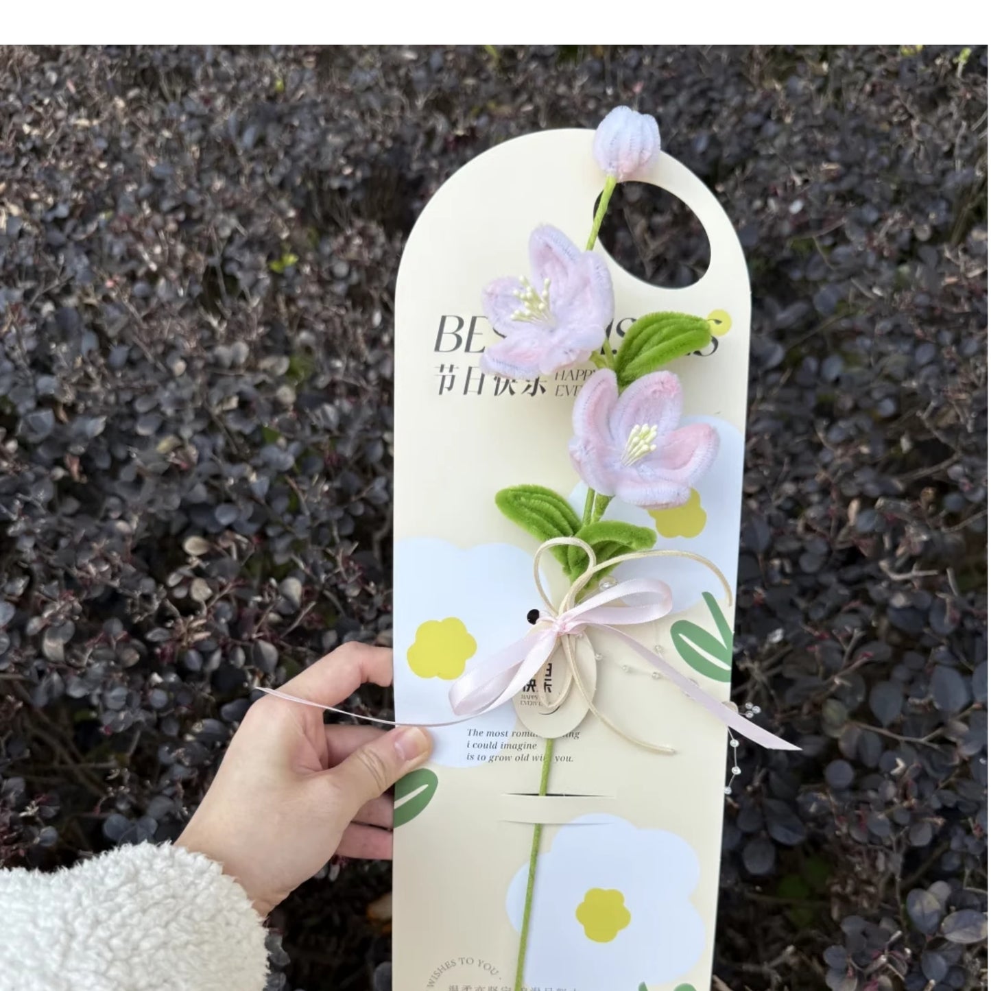 diy twisting flowers stick card