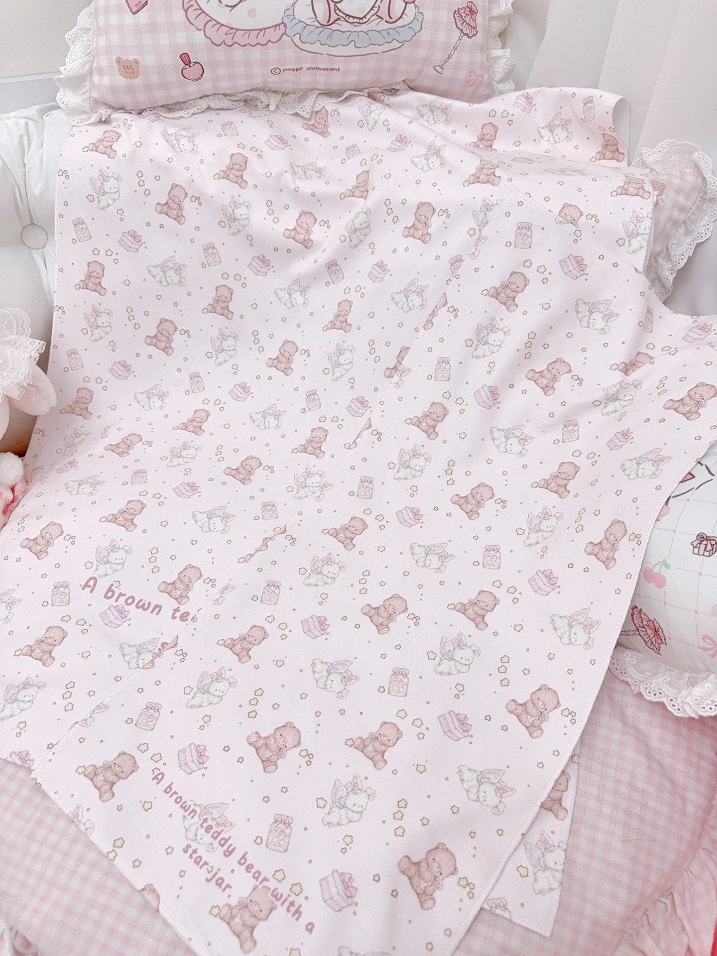 kawaii stars bears towel
