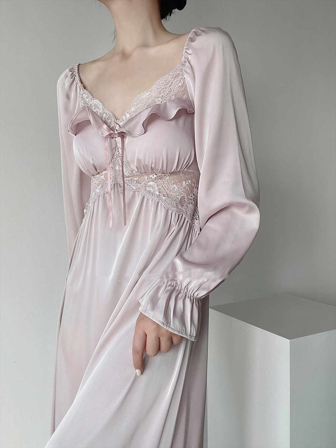 French Silk Lace Nightgown