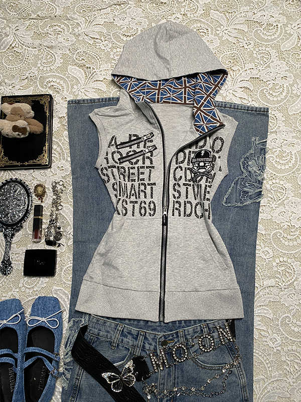 Retro Hoodie Sleeves Top