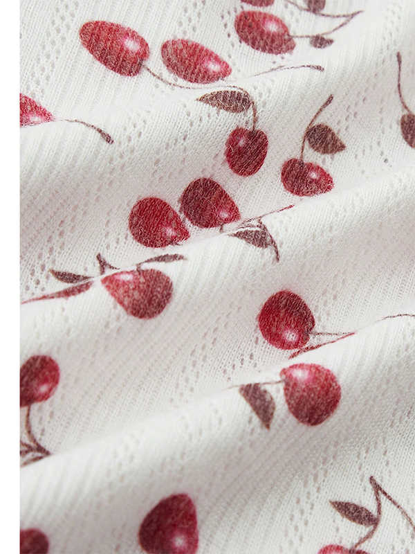 Cherry Lace Flower Tank Top