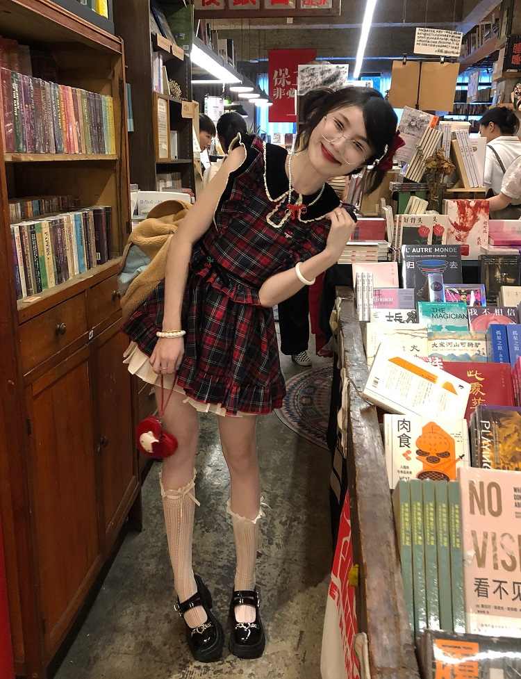 Academy Red Plaid Doll Dress