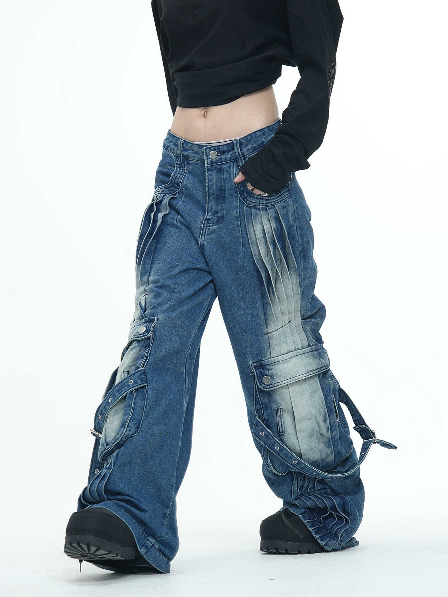 Large Pockets Y2K Baggy Jeans