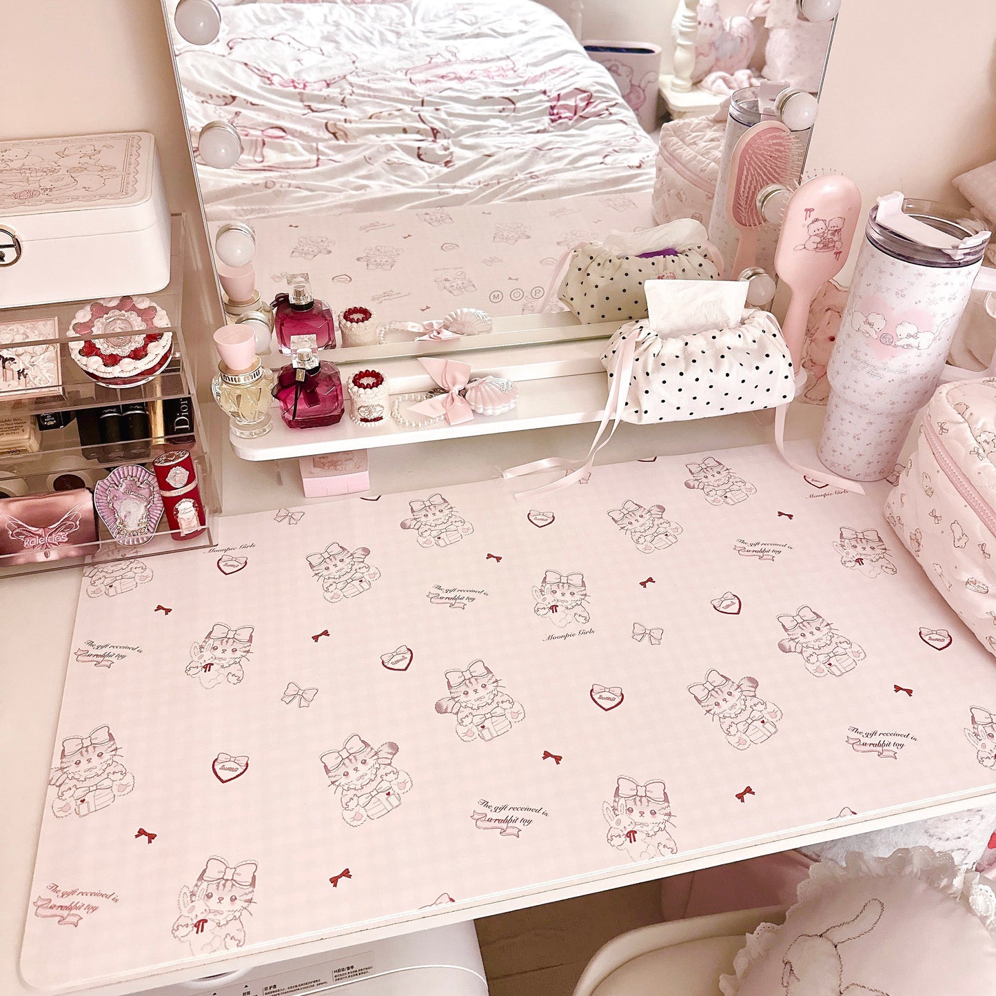 kawaii leather computer mouse pad