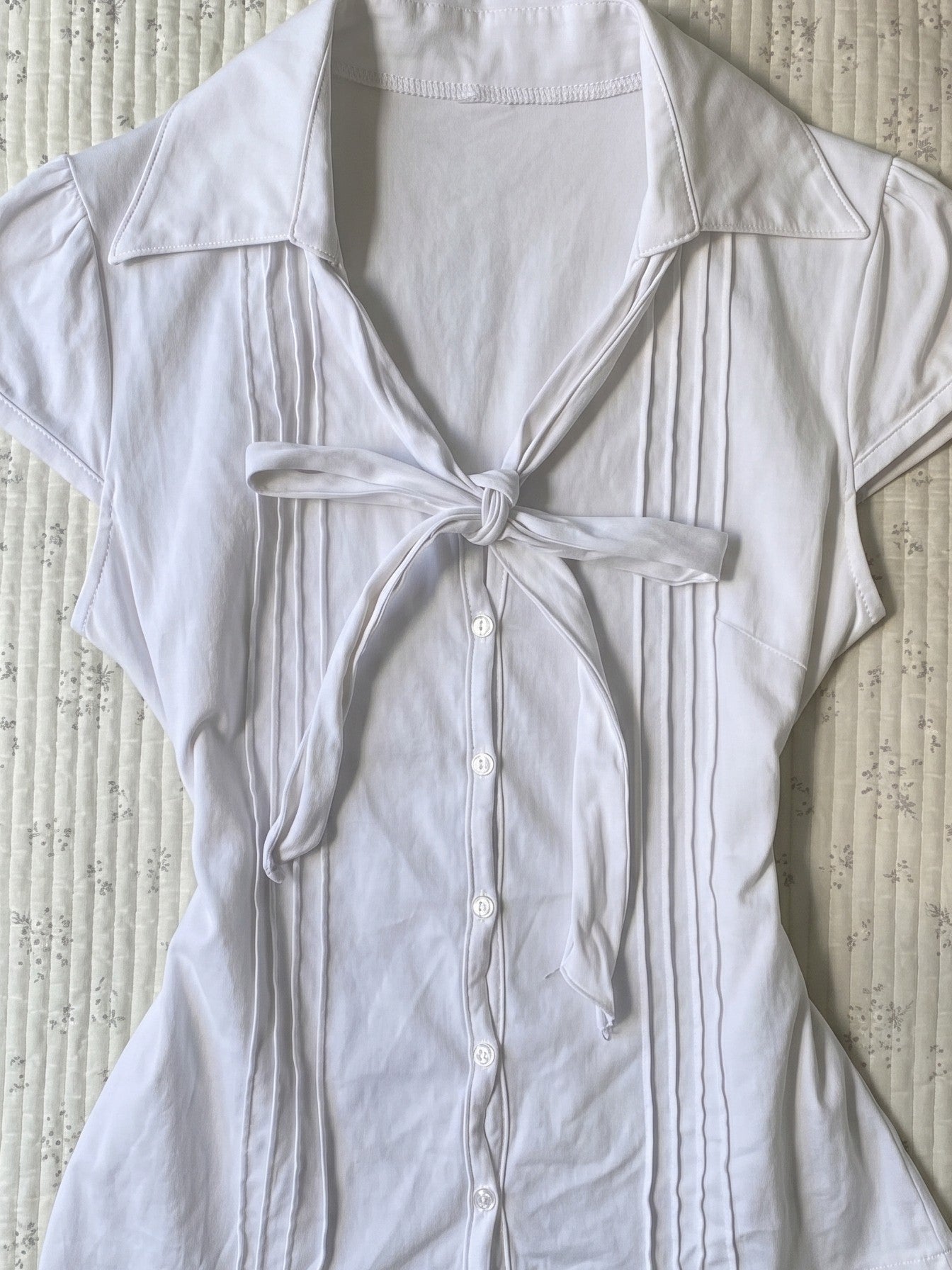 navy bow vintage shirt