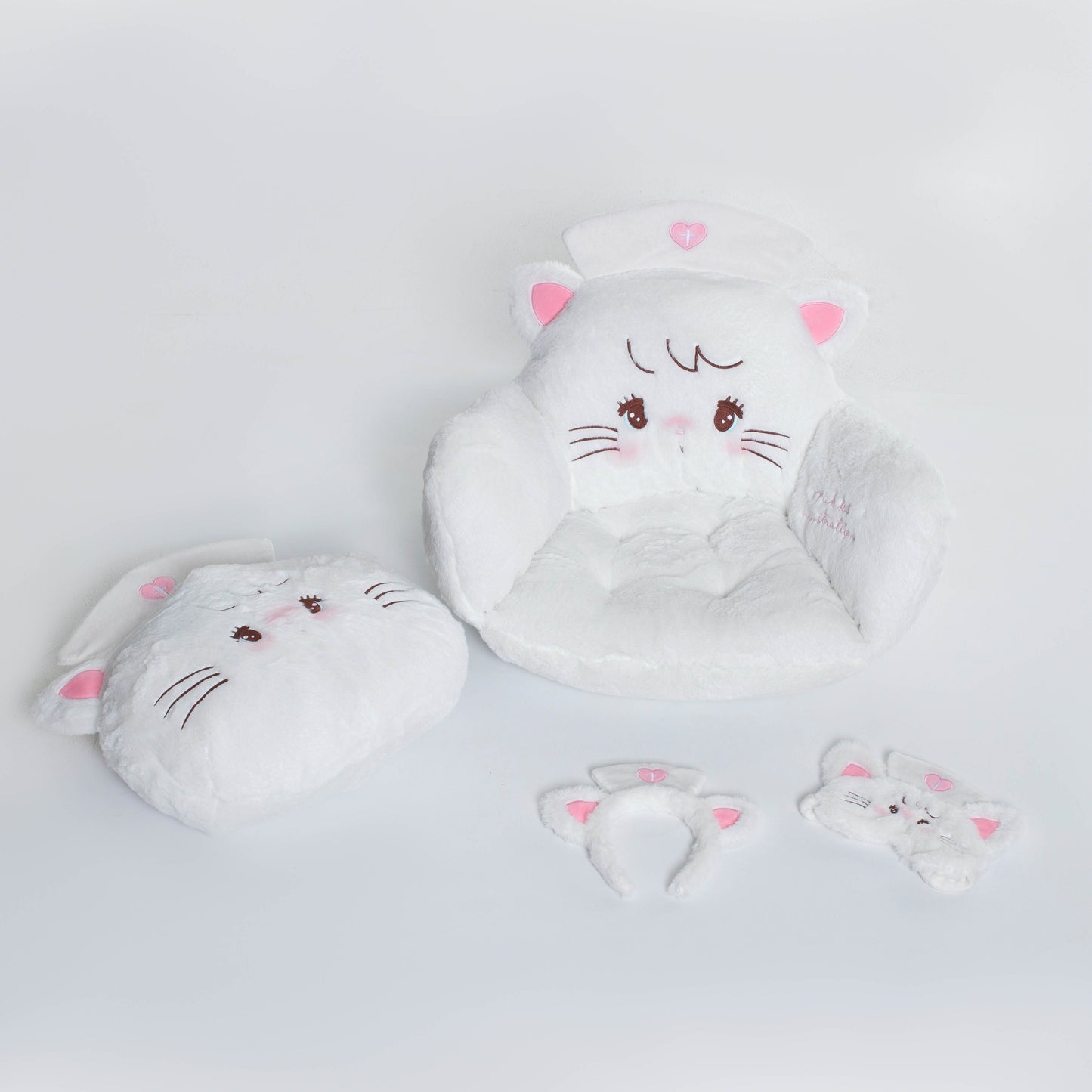 cute kitten embroidered sofa cushions
