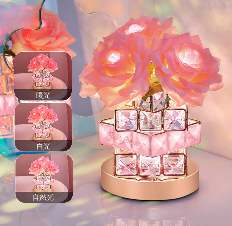 Birthday gifts rose glasses night light