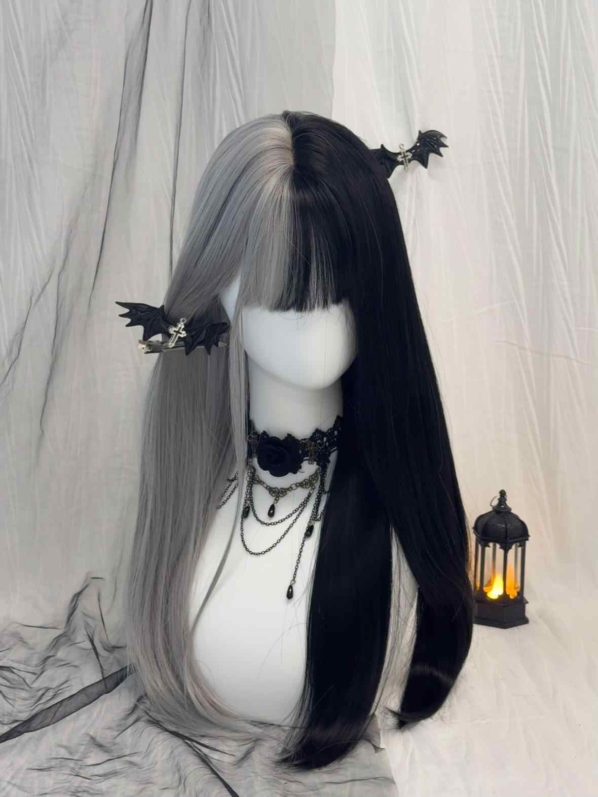 Halloween Black&White Wig