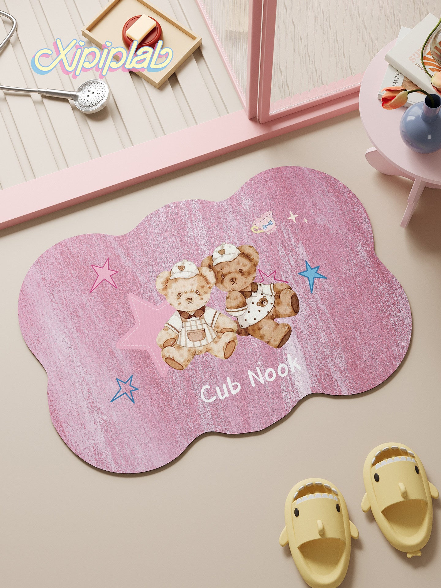 kawaii water absorbent and non-slip bathroom mat