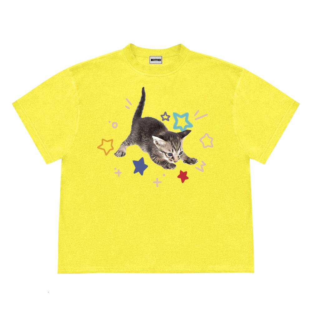 Casual Cute Style Kitty Tee