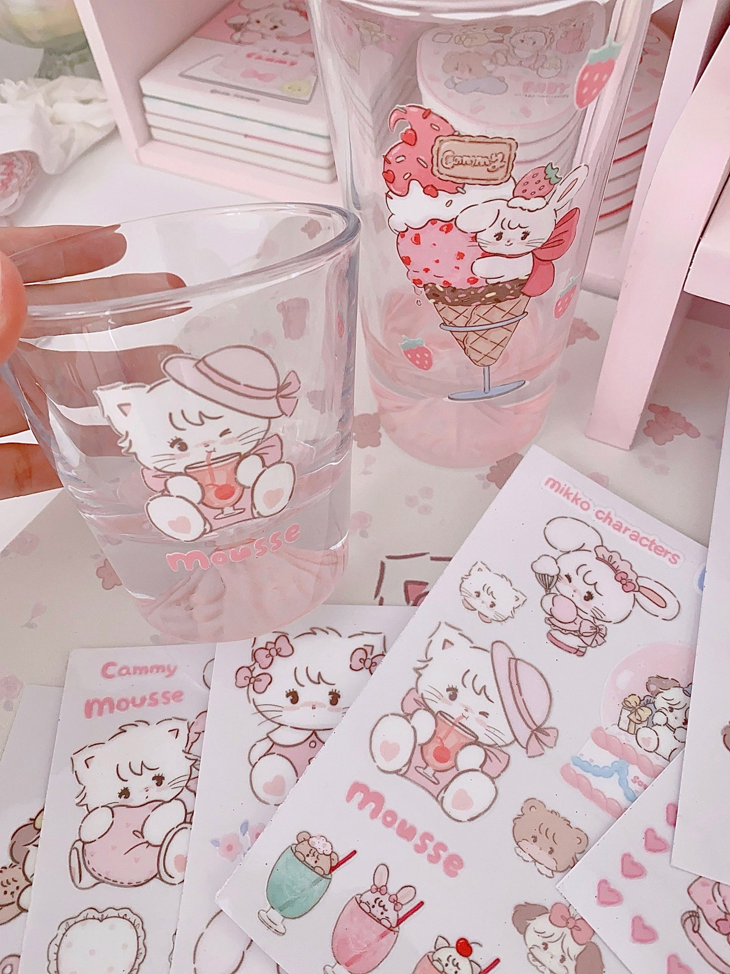 cute waterproof crystal stickers